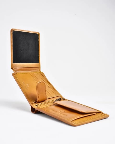 Cambridge - Men’s Original Leather Wallet (Almond Brown) - Image 5