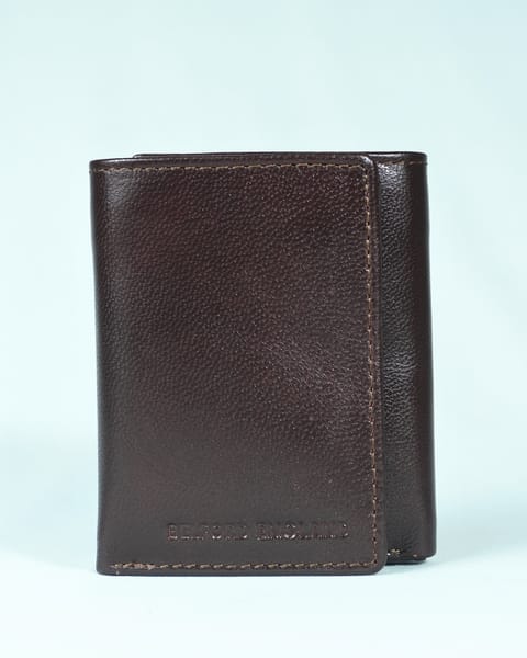 Dublin - Men’s Original Leather Trifold Wallet (Cherry) - Image 2