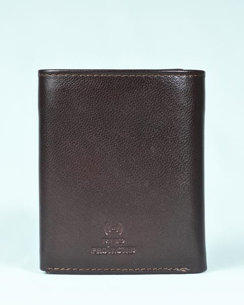 Dublin - Men’s Original Leather Trifold Wallet (Cherry) - Image 3