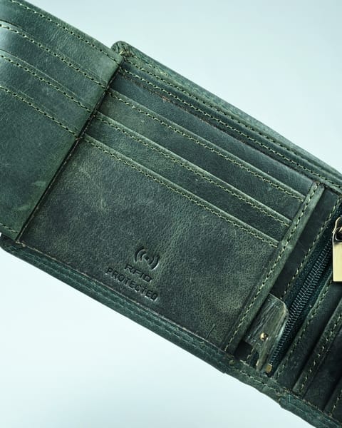 Harvard Men’s Original Soft Leather Wallet (Rugged Pine) - Image 7