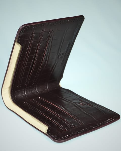 Heritage - Men’s Original Leather Wallet (Croco Cherry) - Image 3