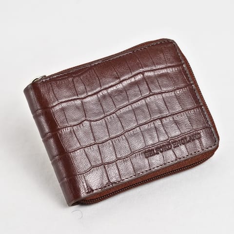 Tokyo Men’s Original Leather Wallet ( Rich Croco Brown) - Image 7