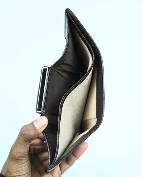 Detroit - Men’s Original Leather [Smart Card Pop UP]  Wallet (Cherry) - Image 9