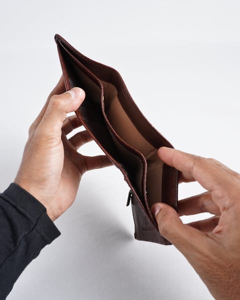 Dublin - Men’s Original Leather Trifold Wallet (Croco Rich Brown) - Image 6