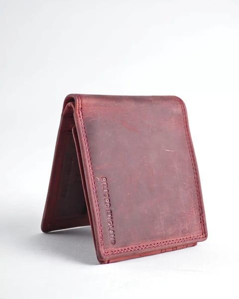 Harvard Men’s Original Soft Leather Wallet (Rugged Cherry)
