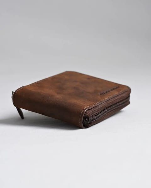 Tokyo Men’s Original Leather Wallet - (Rugged Series) - Brown - Image 7