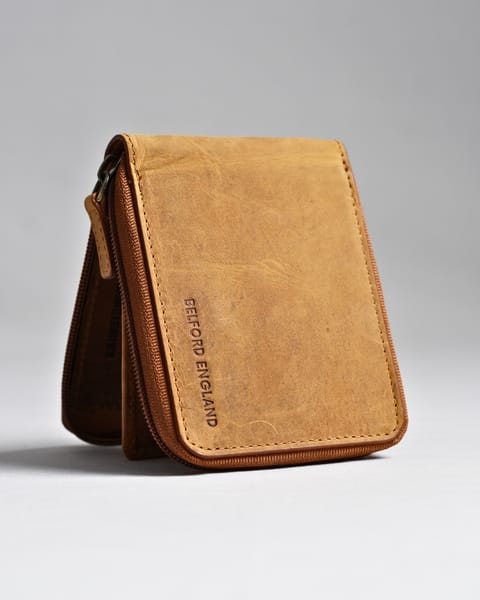 Tokyo Men’s Original Leather Wallet - (Rugged Series) - Tan - Image 4