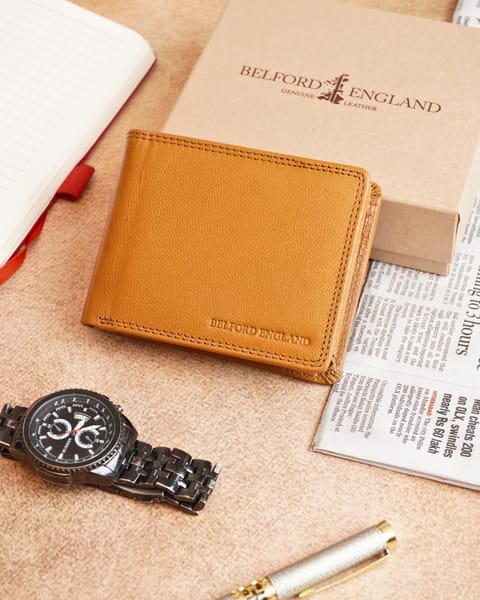 Cambridge - Men’s Original Leather Wallet (Executive Tan) - Image 9