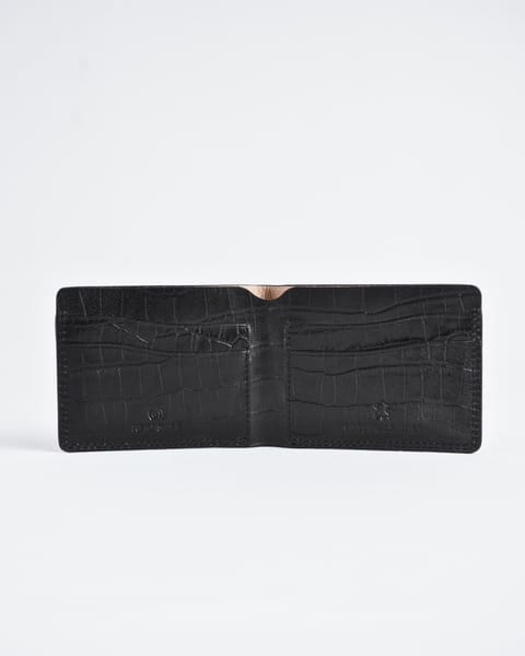 Berlin (Sleek Series) - Men’s Original Leather Wallet (Croco Black) - Image 2