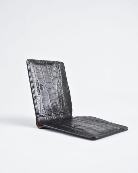 Berlin (Sleek Series) - Men’s Original Leather Wallet (Croco Black) - Image 8