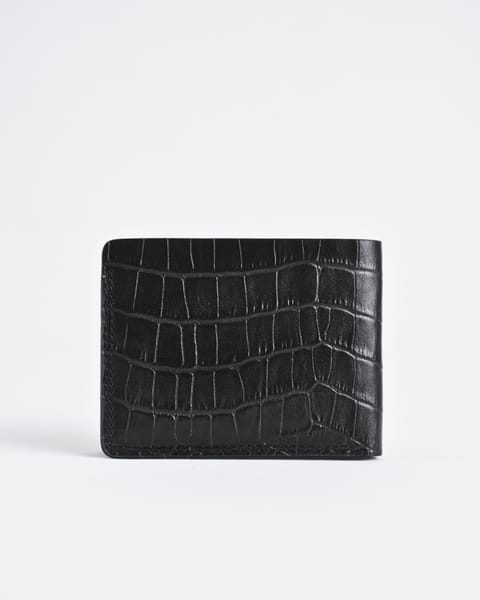 Berlin (Sleek Series) - Men’s Original Leather Wallet (Croco Black) - Image 9