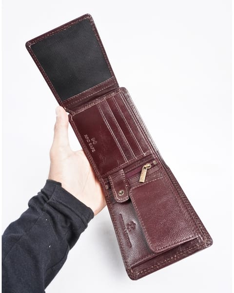 Cambridge Men’s Original Leather Wallet (Elite Cherry) - Image 7