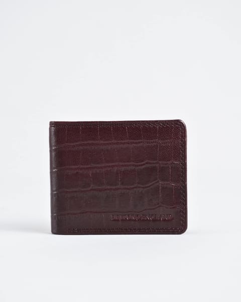 Conway (Sleek Series) - Men’s Original Leather Wallet (Croco Cherry) - Image 3