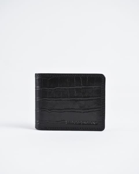 Conway (Sleek Series)- Men’s Original Leather Wallet (Croco Black) - Image 5