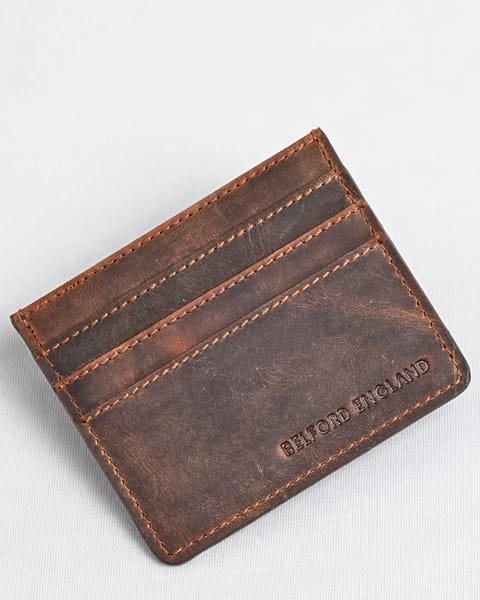 Darwin - Men’s Original Leather Card Holder (Rugged Brown)