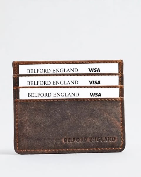 Darwin - Men’s Original Leather Card Holder (Rugged Brown) - Image 2