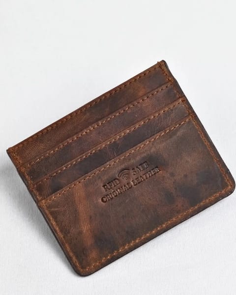 Darwin - Men’s Original Leather Card Holder (Rugged Brown) - Image 4