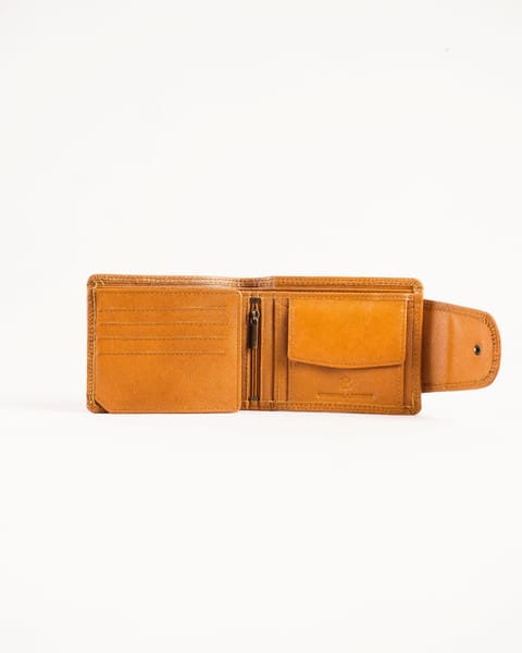 Derby - Men’s Original Leather Wallet (Rich Tan) - Image 3