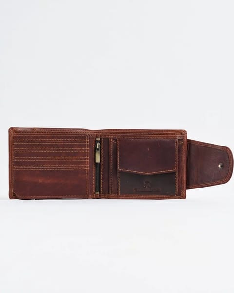 Derby - Men’s Original Leather Wallet (Vintage Brown) - Image 2