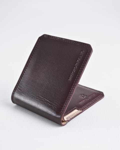 LiverPool (Sleek Series) -  Men’s Original Leather Wallet (Cherry)
