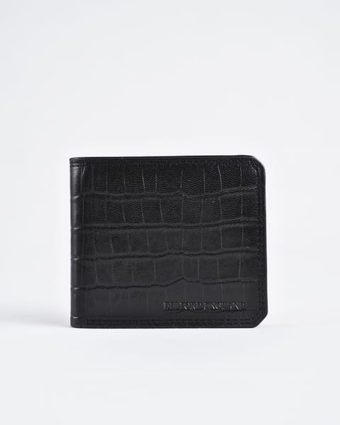 Liverpool (Sleek Series) - Men’s Original Leather Wallet (Croco Black) - Image 9