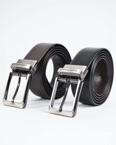 Mexico - Men's Original Leather Belt  Reversible (Classic Black & Brown) - 28-44