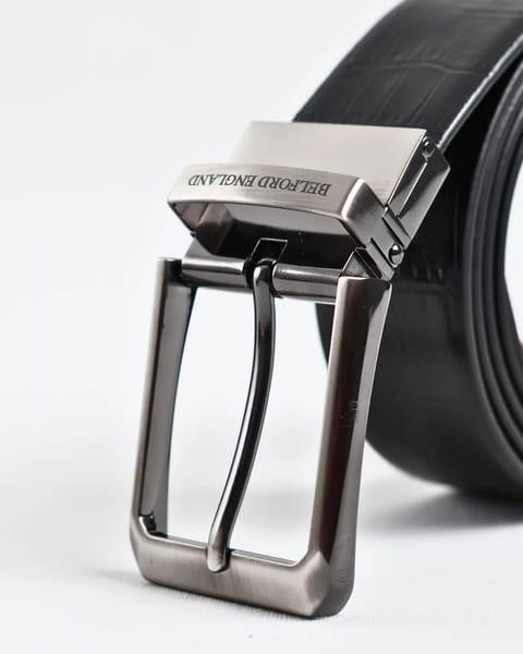 Arizona - Men's Original Leather Belt  Reversible (Black & Tan) - 28-44 - Image 8