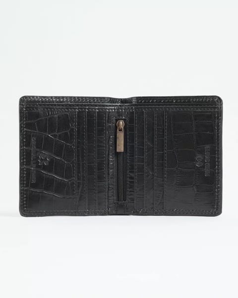 Aubrey - Men’s Original Leather Wallet (Croco Black)