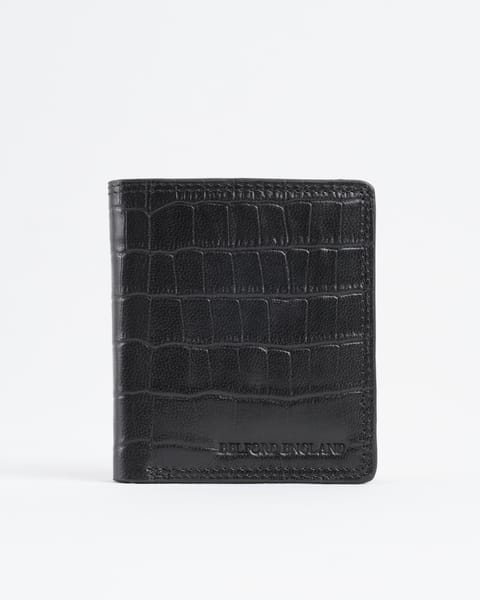 Aubrey - Men’s Original Leather Wallet (Croco Black) - Image 3