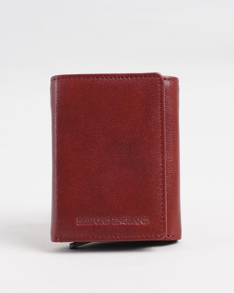 Barcelano - Men’s Original Leather Wallet | One-Click Card Access (Brown and Cherry Blend) - Image 6