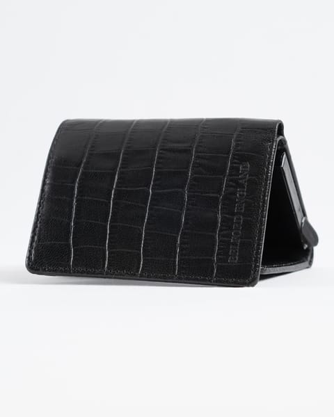 Barcelano - Men’s Original Leather Wallet | One -Click Card Access (Croco Black) - Image 6