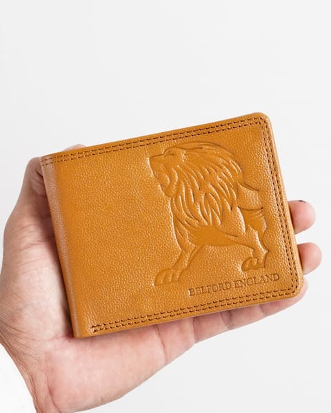 Cambridge - Men’s Original Leather Wallet - Rich Tan (Lion) - Image 2