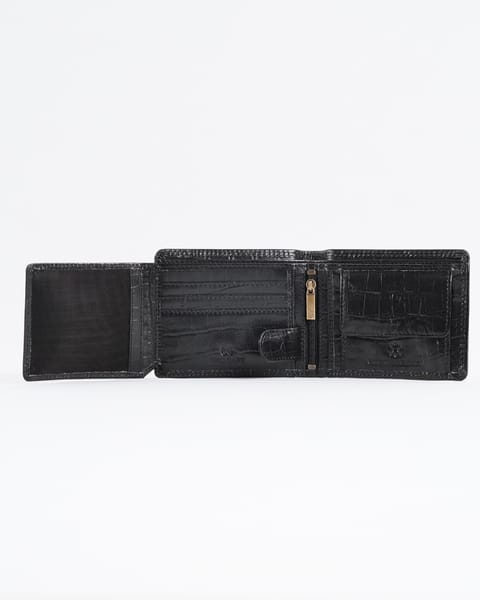 Cambridge Men’s Original Soft Leather Wallet (Croco Black) - Image 5