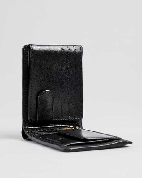 Harvard Men’s Original Leather Wallet (Jet Black) - Image 3