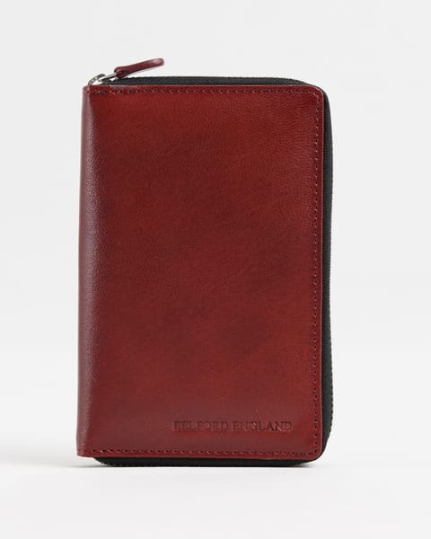 Oliver - Original Leather Sleek Passport  Holder (Brown and Cherry Blend) - Image 5