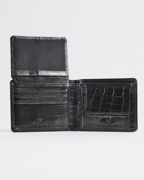 Tanner Men’s Original Leather Wallet ( Croco Black) - Image 2