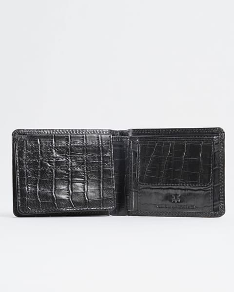 Tanner Men’s Original Leather Wallet ( Croco Black) - Image 4