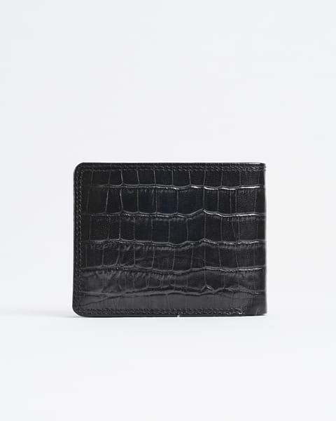 Tanner Men’s Original Leather Wallet ( Croco Black) - Image 5