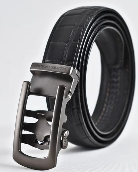 Oxford Men's Original Leather Belt  (Croco Black) - 28-44 - Image 2