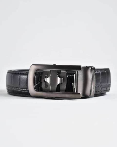 Oxford Men's Original Leather Belt  (Croco Black) - 28-44 - Image 5