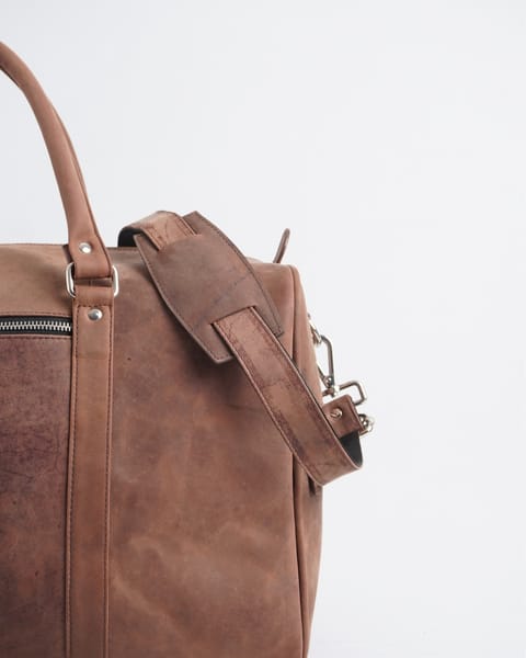 Classic Traveller - Original Leather Travel Bag (Rugged Brown) - Image 11