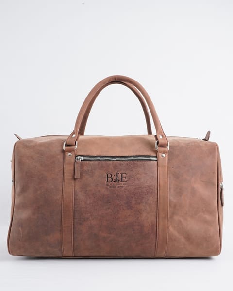 Classic Traveller - Original Leather Travel Bag (Rugged Brown) - Image 2