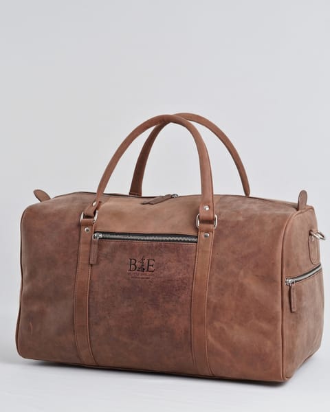 Classic Traveller - Original Leather Travel Bag (Rugged Brown) - Image 3