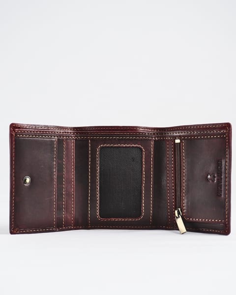 Dublin - Men’s Original Leather Trifold Wallet (Vintage Brown) - Image 2
