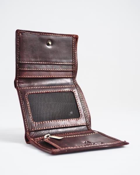 Dublin - Men’s Original Leather Trifold Wallet (Vintage Brown) - Image 5
