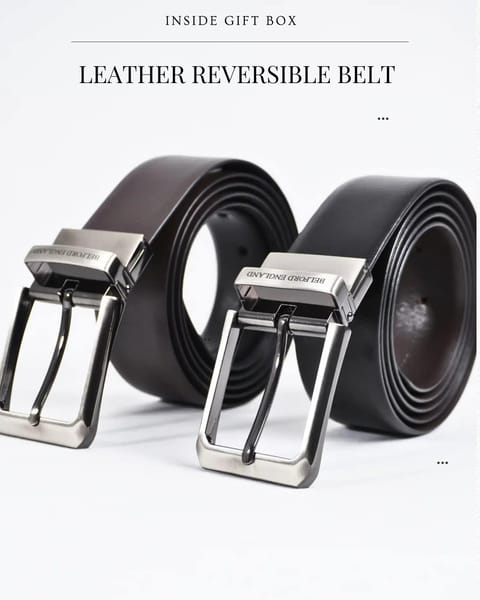 Gift For Men: Personalized Luxury Leather Wallet (Vintage Brown), Belt & Card Holder Set - Image 4