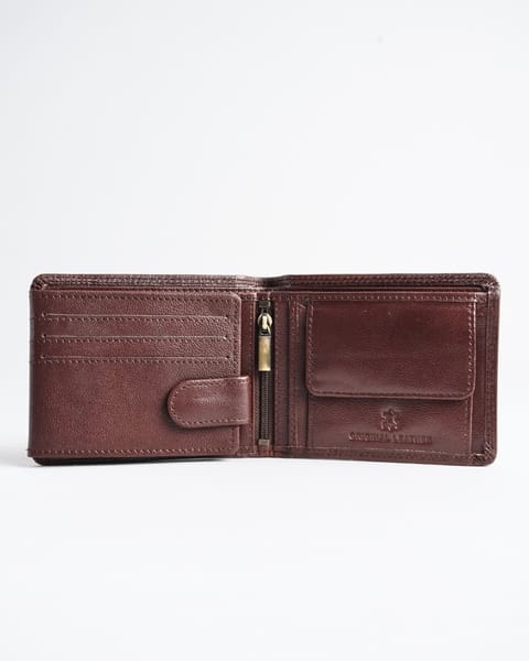 Harvard Men’s Original Leather Wallet (Rich Brown) - Image 3