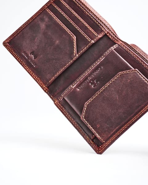 Hyde  Men’s Original Leather Wallet (Vintage Brown) - Image 3