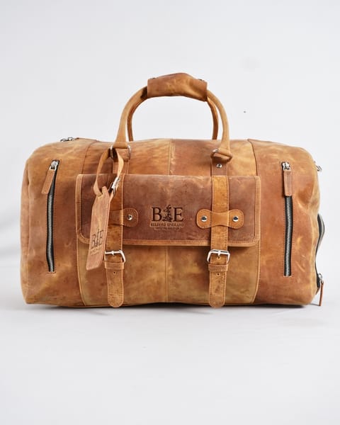 The Heritage - Original Leather Travel Bag (Rugged Tan) - Image 2