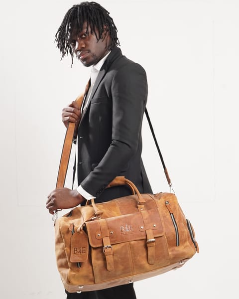 The Heritage - Original Leather Travel Bag (Rugged Tan) - Image 9